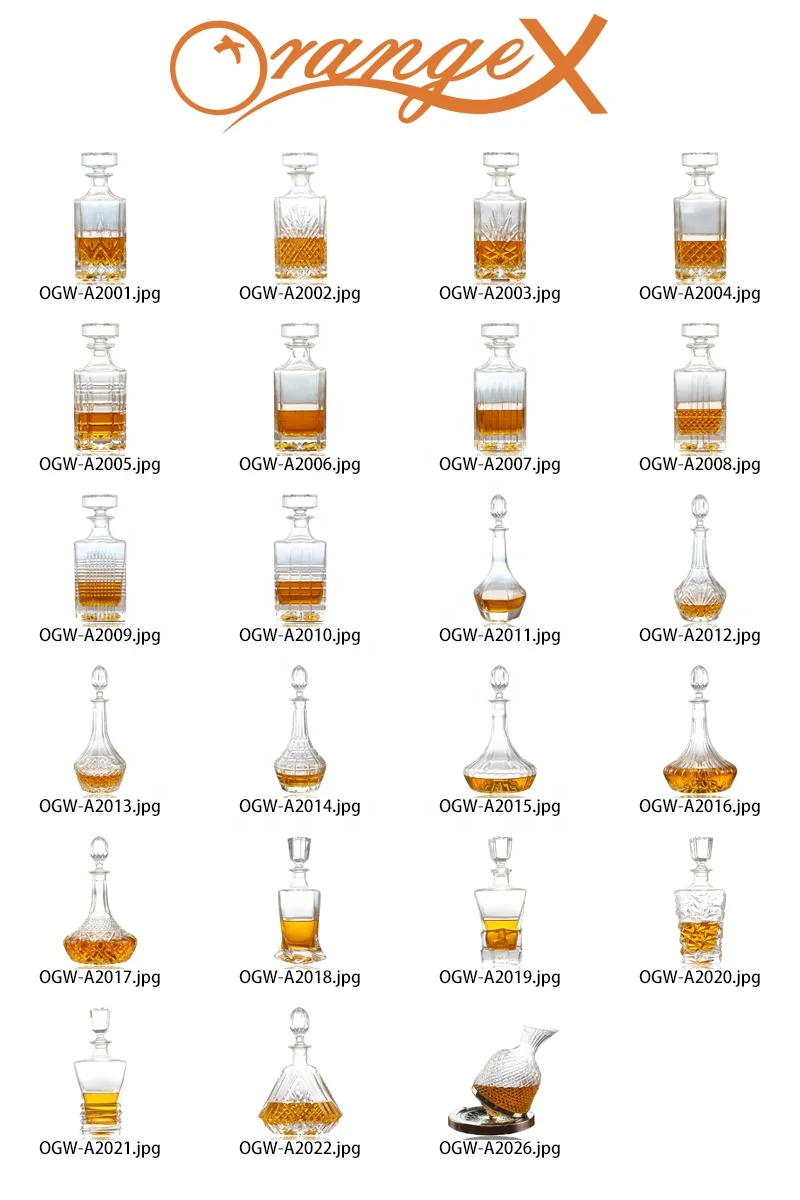 New Product 2022 Round Luxury Crystal Wine Or Whiskey Decanters Geometric Whiskey Decanter
