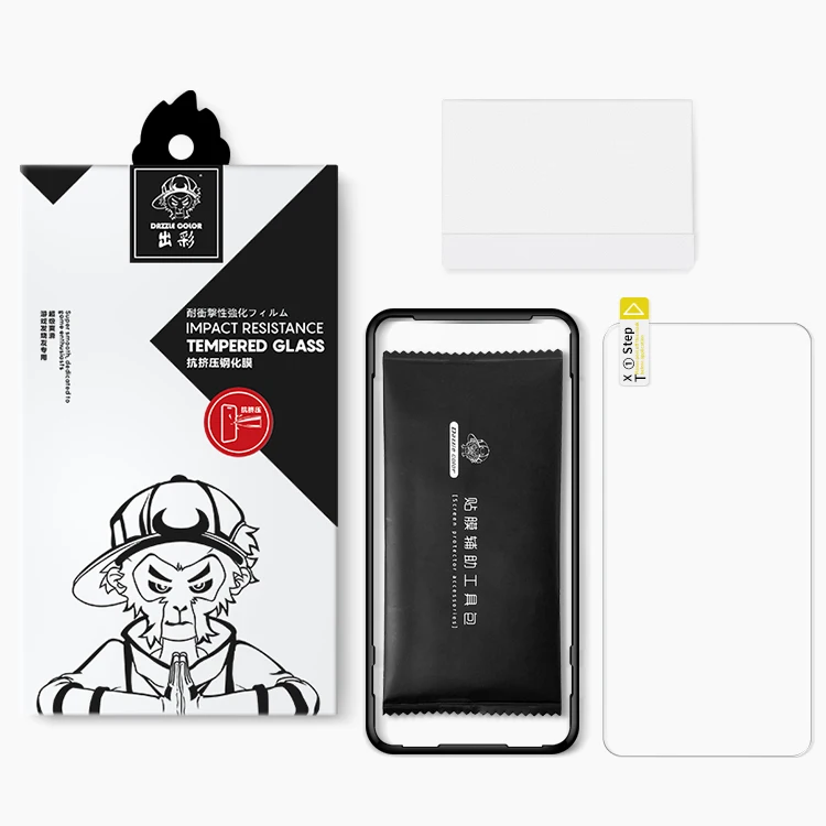Pleasant to the touch silicone edge attaches to tempered glass screen protector for iPhone 11 film