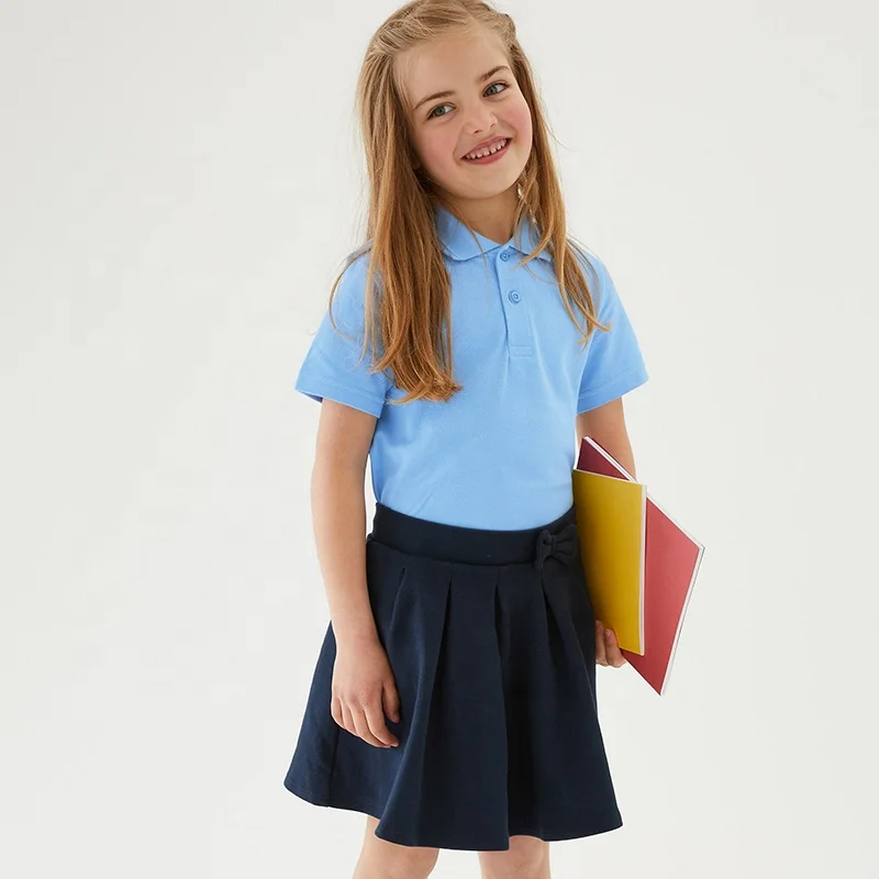 School Uniform Short Sleeve Polo T-Shirt Plain School Camisetas Polo Blank Solid Color Unisex Kids Classroom Polo T Shirt