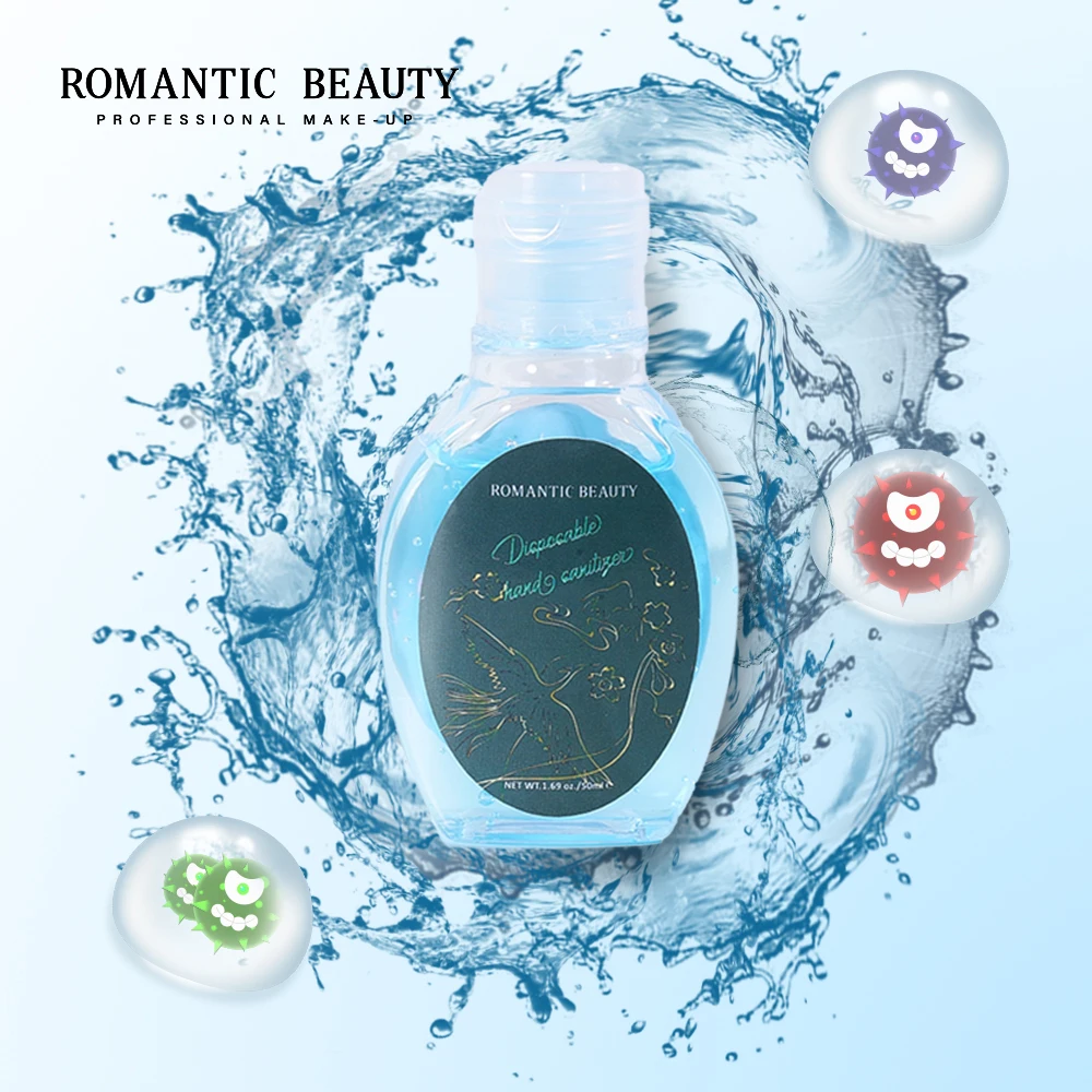 Romantic Beauty CE MSDS Quick-drying 50ml Private Label Hand Sanitizer Gel Alcohol