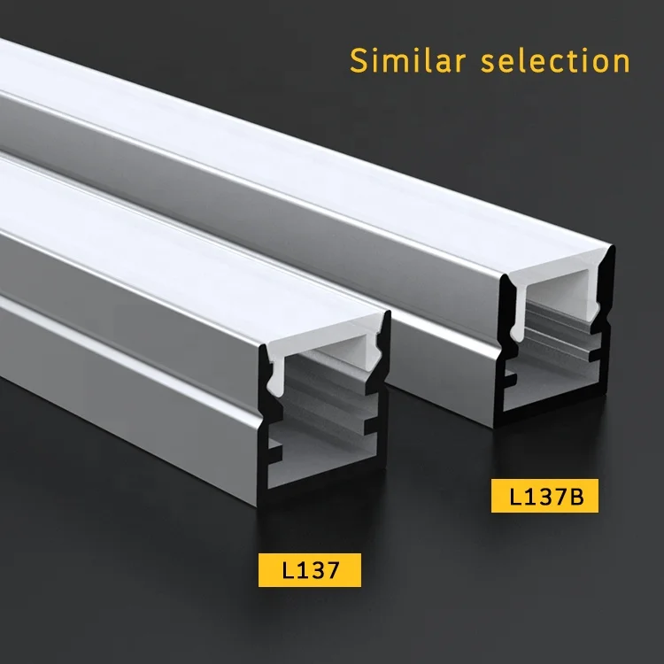 Wholesale Led Strip Light Housing Surface PC Diffuser Alu Profil Silver Black White Extruded Channel Aluminum Led Profile