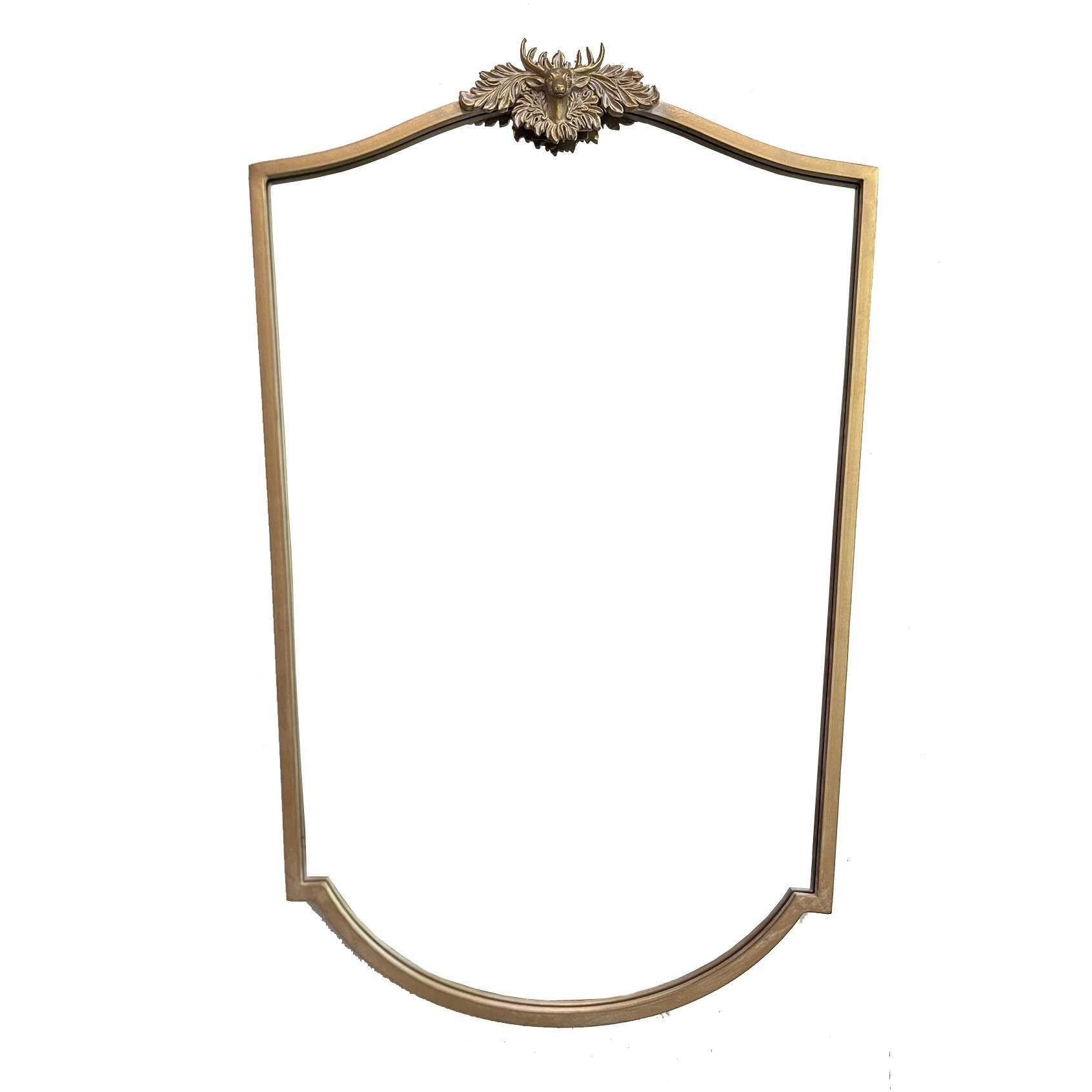 European Vintage Gold Arched Mirror Resin Wall Mirror Decor Iron Frame Mirror Decor for Living Room