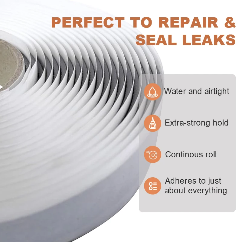 Hot Sell Impact-Resistant Vacuum Self-Adhesive Waterproof Butyl Sealing Tape for Sealing and Repairing Construction Joints