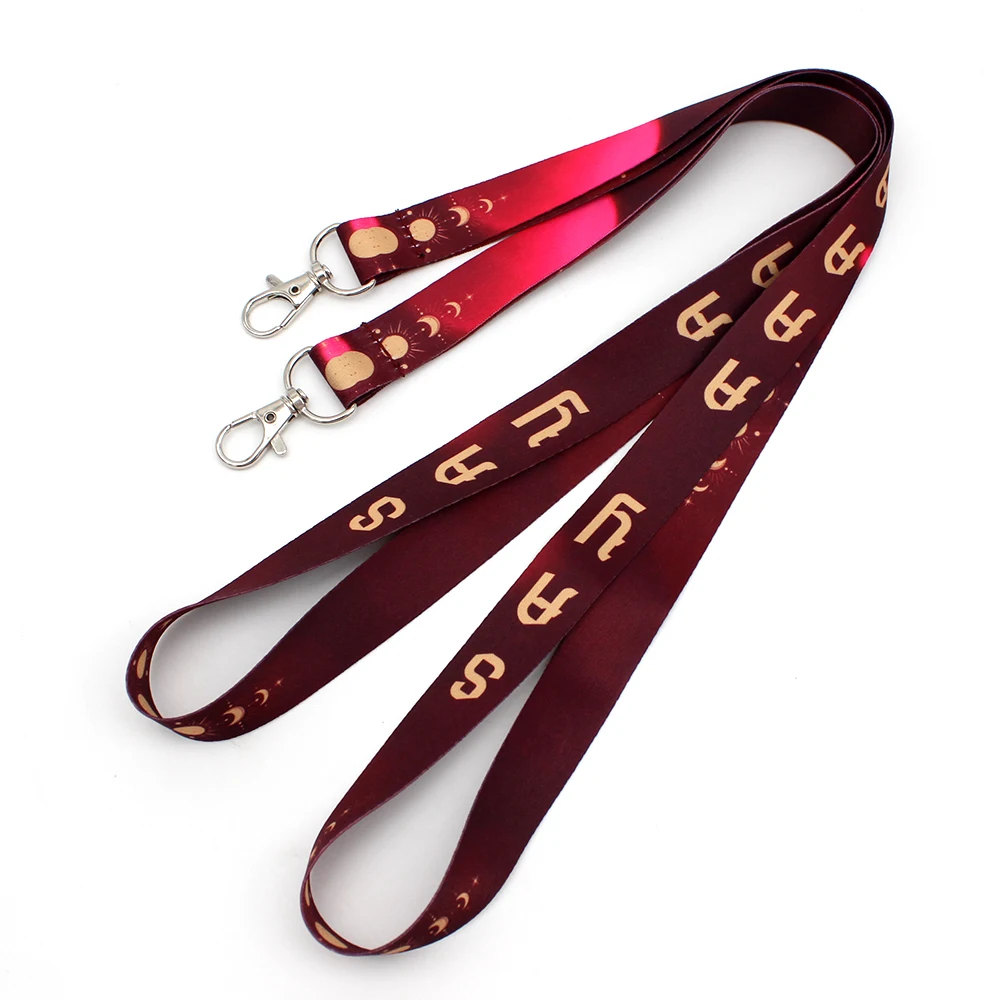 Full Color Printing Polyester Nylon Plain Cheap Personalized Custom Logo Printed Lanyard Keychain Fast Shipping Fashion Lanyard