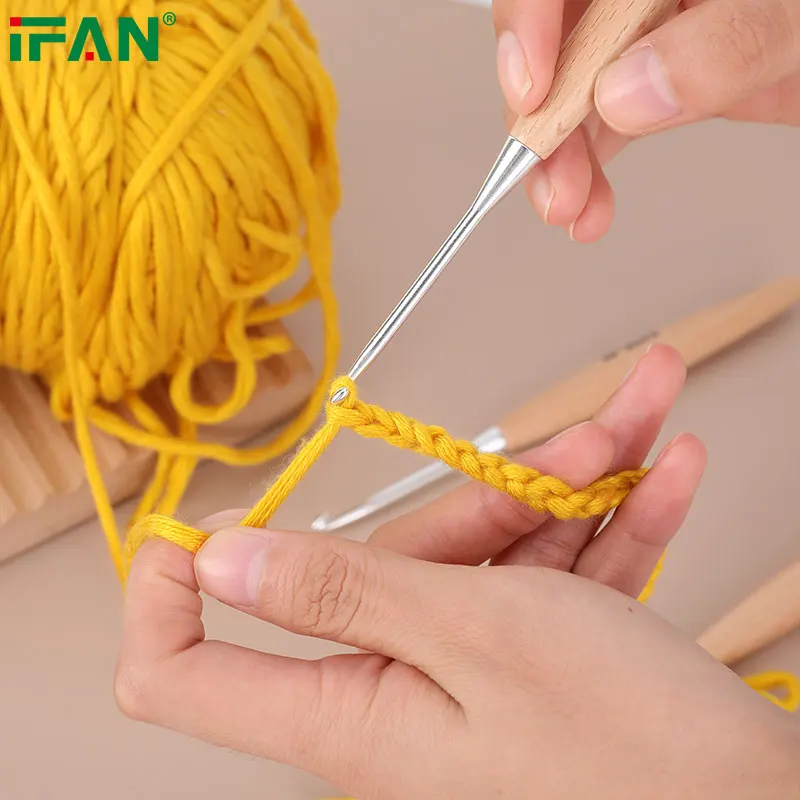 Китай поставляет Швейные аксессуары Diy вязаные крючки для свитера гладкая древесина из нержавеющей стали комплект вязания крючком