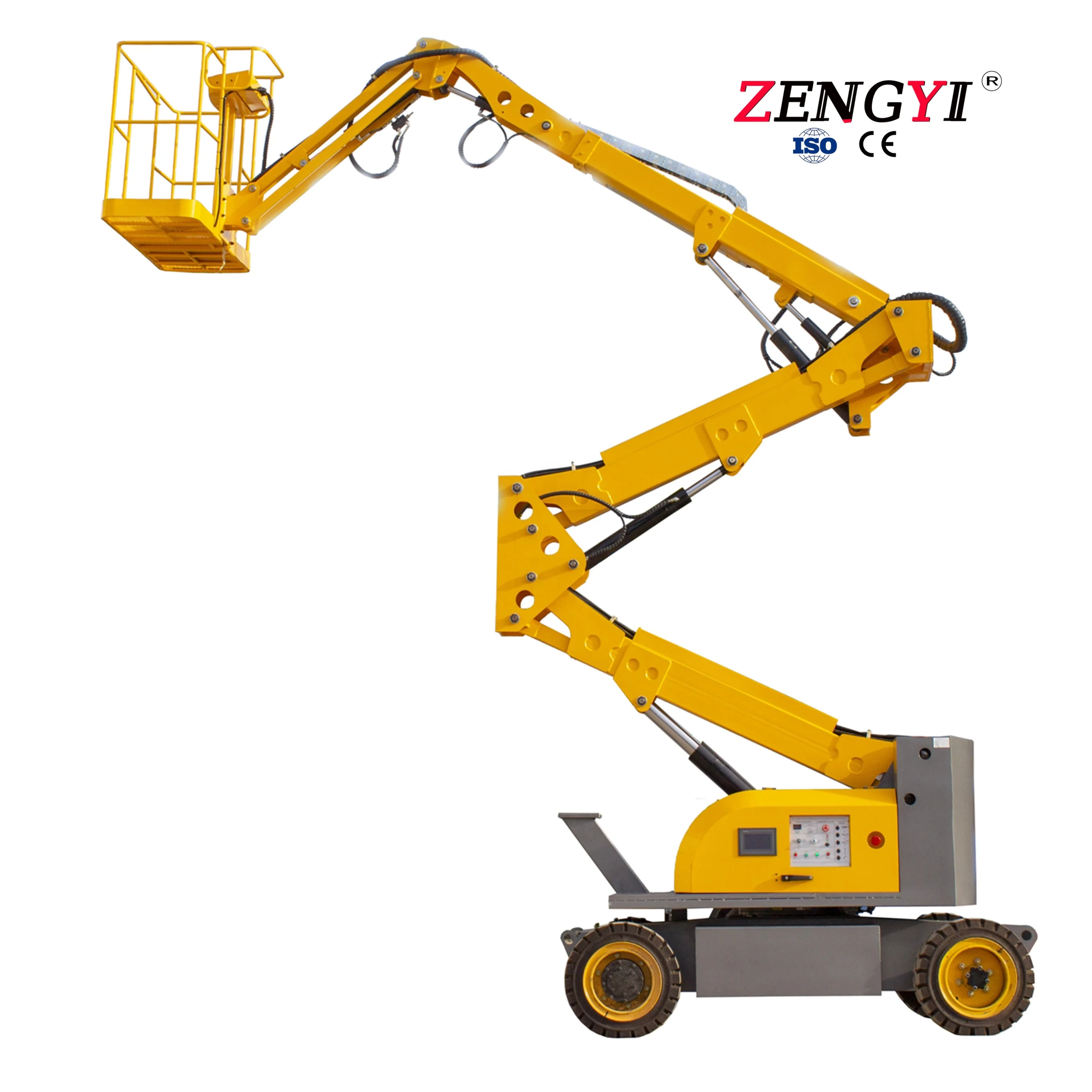 boom lift crawler towable tracked boom car lift tables straight curved arm elevator with Diesel electric battery truck boom lift