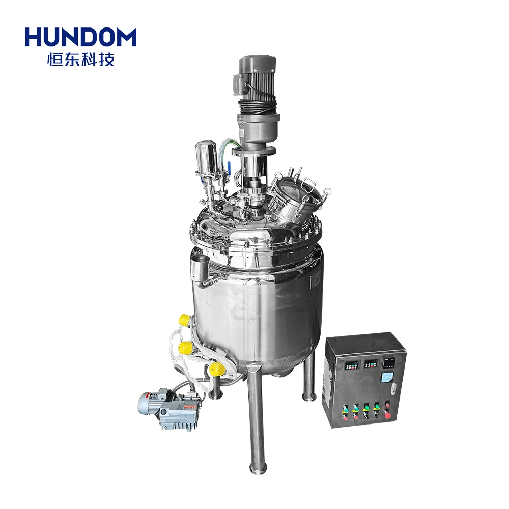 Heating and cooling mixing homogenizer tank vacuum emulsifying making for cream and lotion
