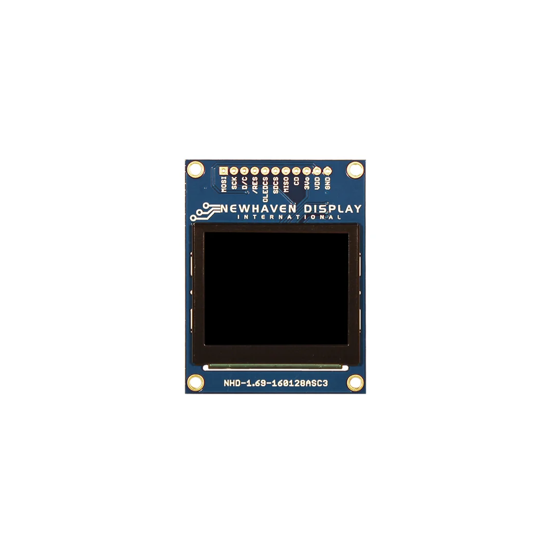 NHD-1.69-160128ASC3 Graphic LCD Display Module Red, Green, Blue (RGB) OLED  Passive Matrix SPI 1.69 (42.93mm) 160 x 128