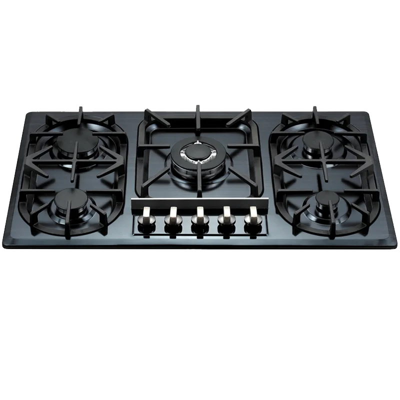 2024 Jiaye JY-S5108 New arrivals Professional Electronic Ignition stainless steel gas stove 5 Burners Built In Gas stove