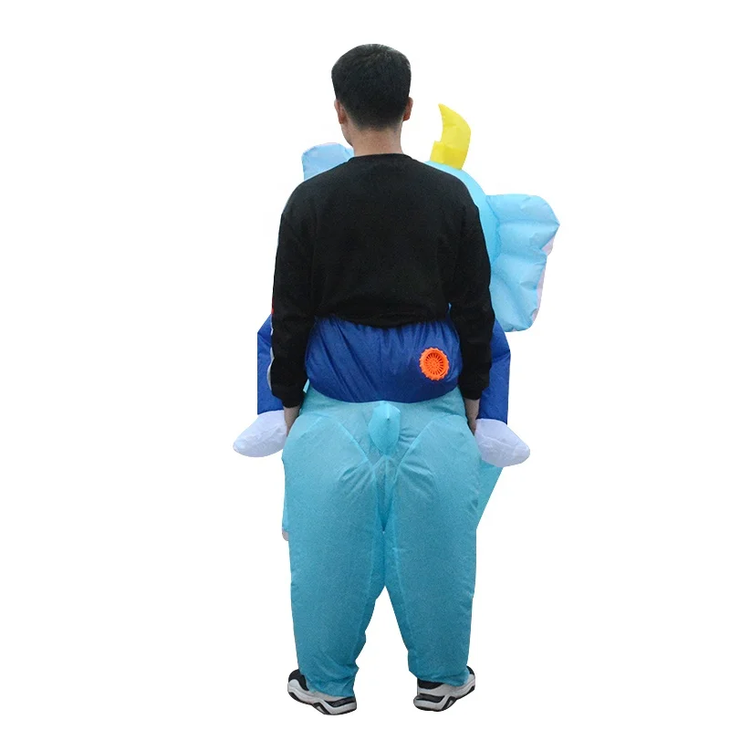 Halloween Blow Up Riding On Animal Costume Enjoyment Big Inflatable Elephant Mascot Costume Adults For Sale