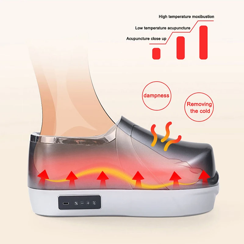 Multifunctional Foot Muscle Massage Shoes Rechargeable Foot Massager Machine With Tens Infrared for Calf Leg Pain Relief