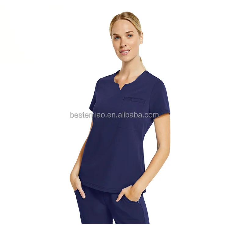 Custom Women Nursing Shirt Doctor Beautician Hospital Stretchy Nurse Medical Scrubs Uniform Suit