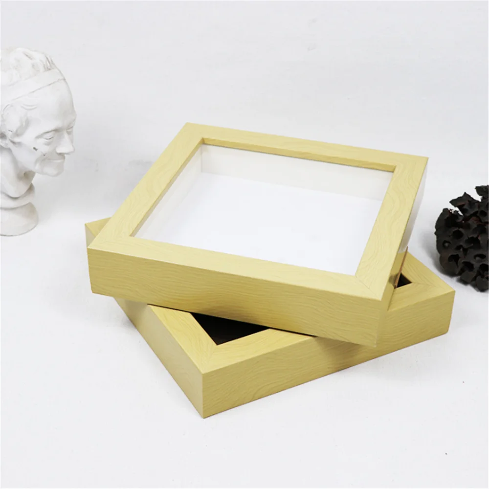 Three dimensional dried flower plant butterfly specimen photo frame baby hand and foot print DIY manual multifunctional picture