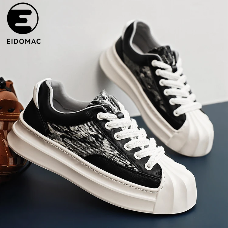 Fresh and Breathable Boy Korean Sports Walking Shoes Japanese Shell Shoes Anti-collision Walking Printing Platform Cloth Shoes