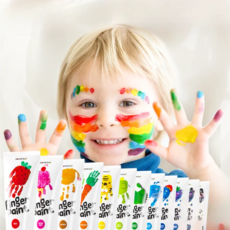 finger painting paint children graffiti watercolor painting set non-toxic washable paint Baby doodle set
