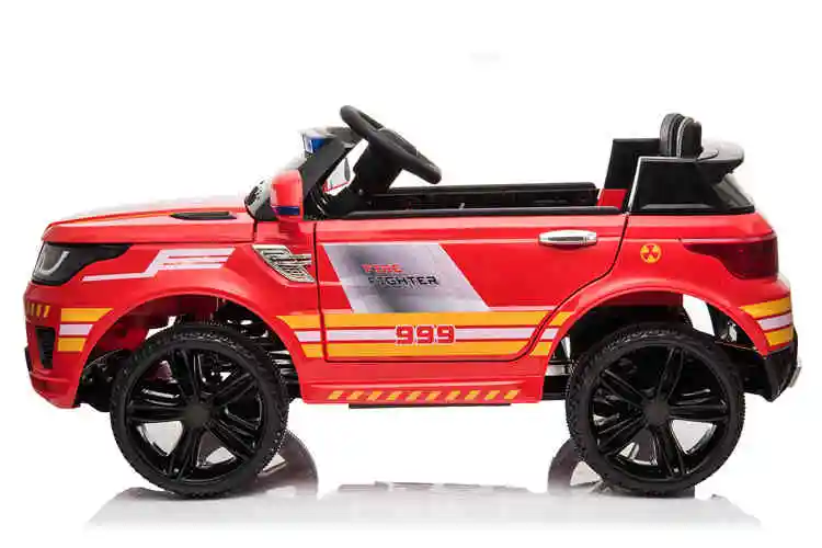New color Four-wheel suspension Kids 2 seats electric driving car police