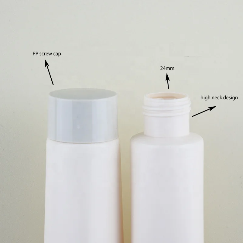 Wholesale Eco Friendly Cosmetic Tube For Travel Twist Up Cap Round Nude Cream nude 80ml HDPE PCR Shampoo Bottle
