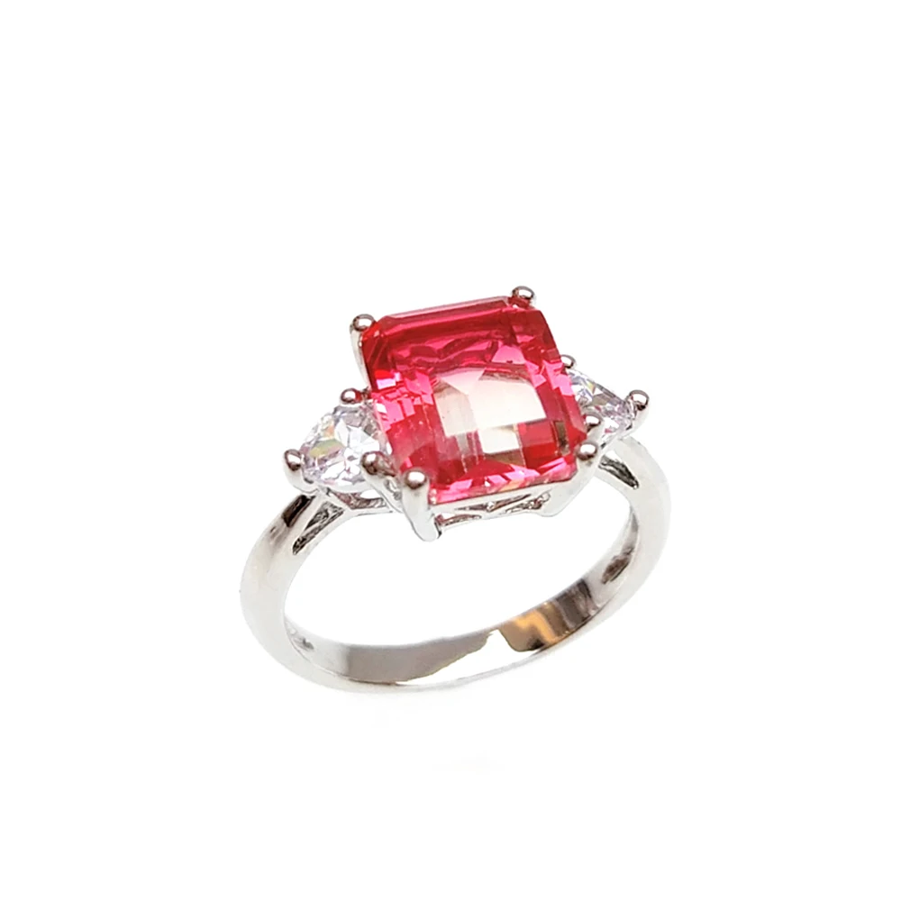 Wholesale Price Brass Copper Ring With Big Multicolor Zirconia Diamond