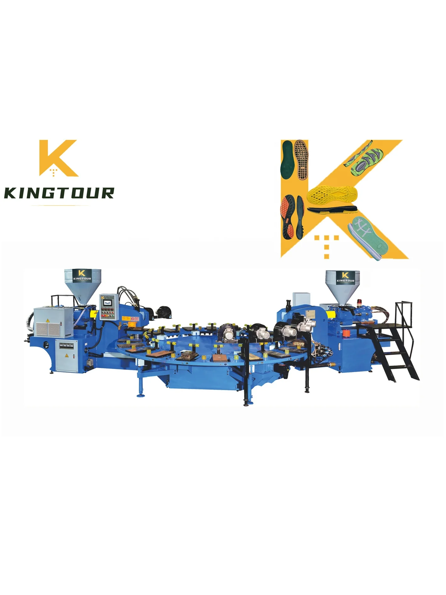 Rotary One Color PVC/TPR Sport Shoe Sole Making Machine