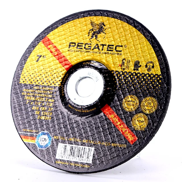 PEGATEC 180X6x22.2mm  7 inch DEPRESS  grinding disc for metal/steeL grinding wheel