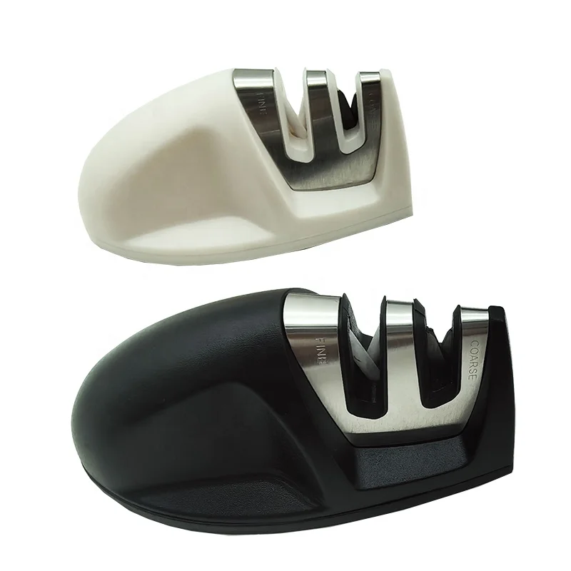 Professional Outdoor Tungsten Steel Ceramic Rod 2-Stage Handheld Knife Sharpener Kitchen Knives Grindstone Grinder Tools