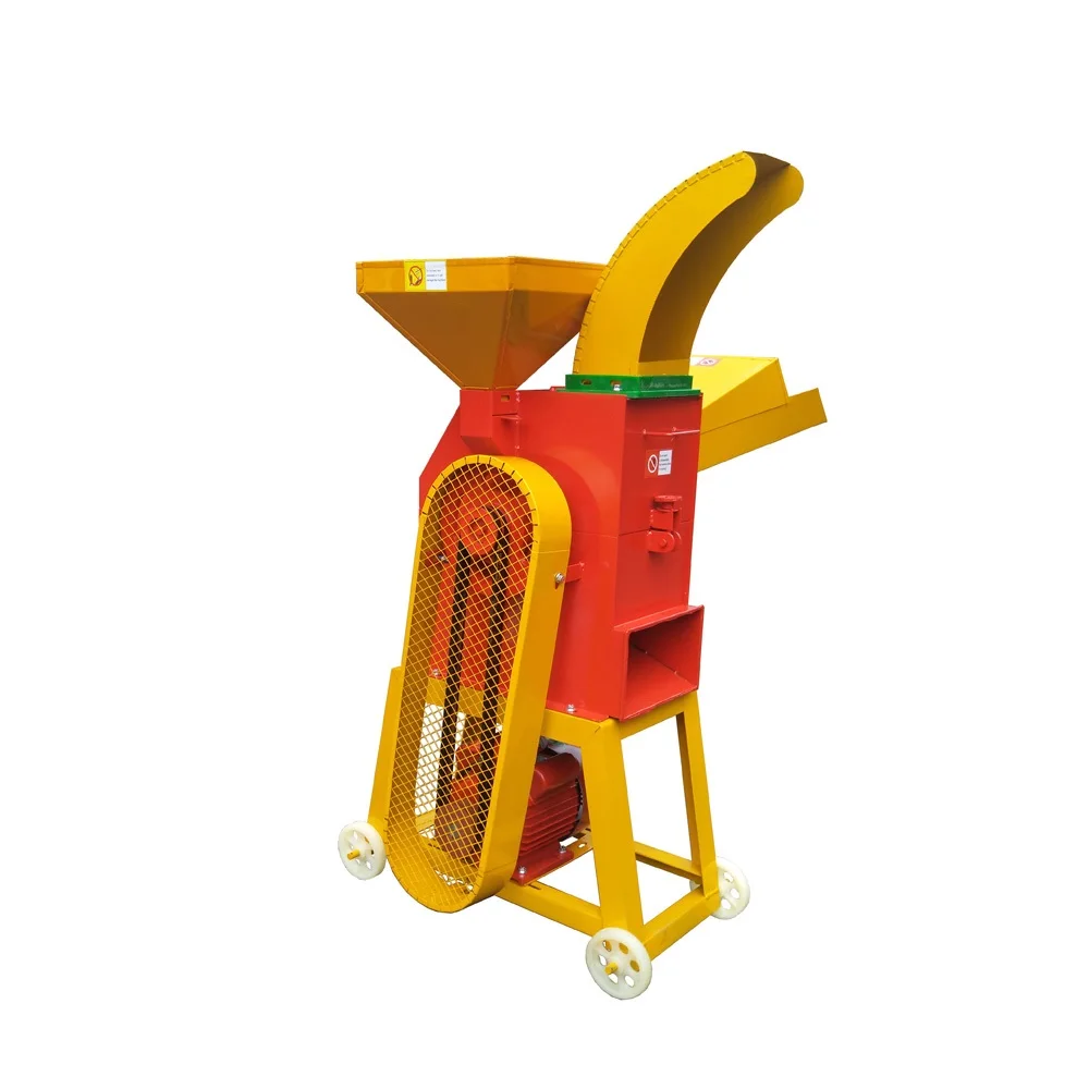 multi-functional dry  green grass straw chopper  grain grinder machine chaff cutter for cattle sheep animal feed processing