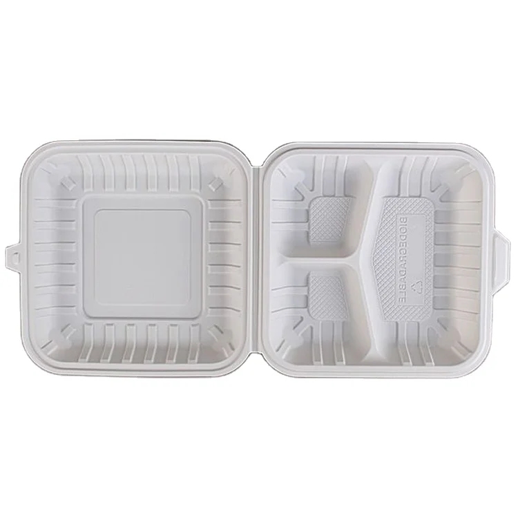 Экологичный биоразлагаемый одноразовый кукурузный крахмал с 3 или 5 отделениями, контейнер для еды