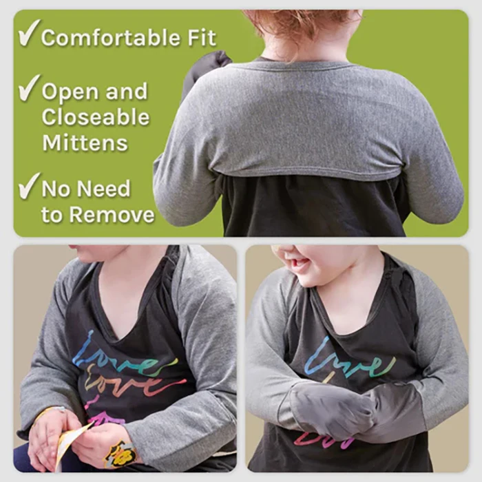 Customizable Baby Bamboo Bubby Eczema Anti-Scratch Mitten Sleeve Stay-On for Comfort & Relief