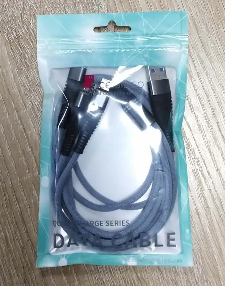 Mermaid Longer Tensile 2.4A Fast Charging Optional I6, V8 or Type-C Connectors USB with Data Transfer Cable