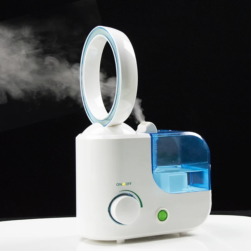 Portable Bladeless Fan Cooling Mist 1L Water Tank Humidifying Ultrasonic Humidifiers
