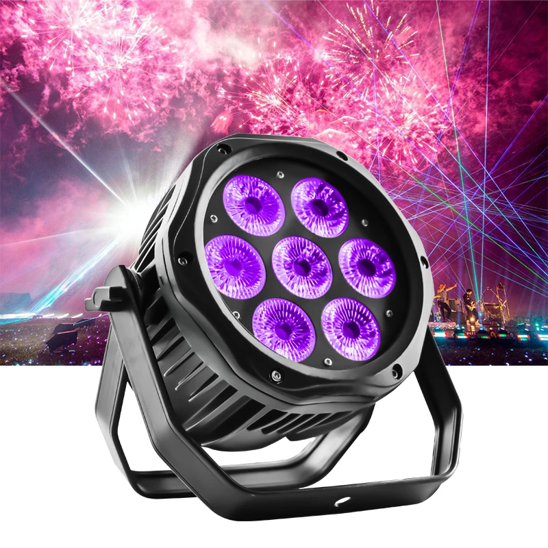 DJ party waterproof IP65 7x10W wash rgbw 4in1 led par can light