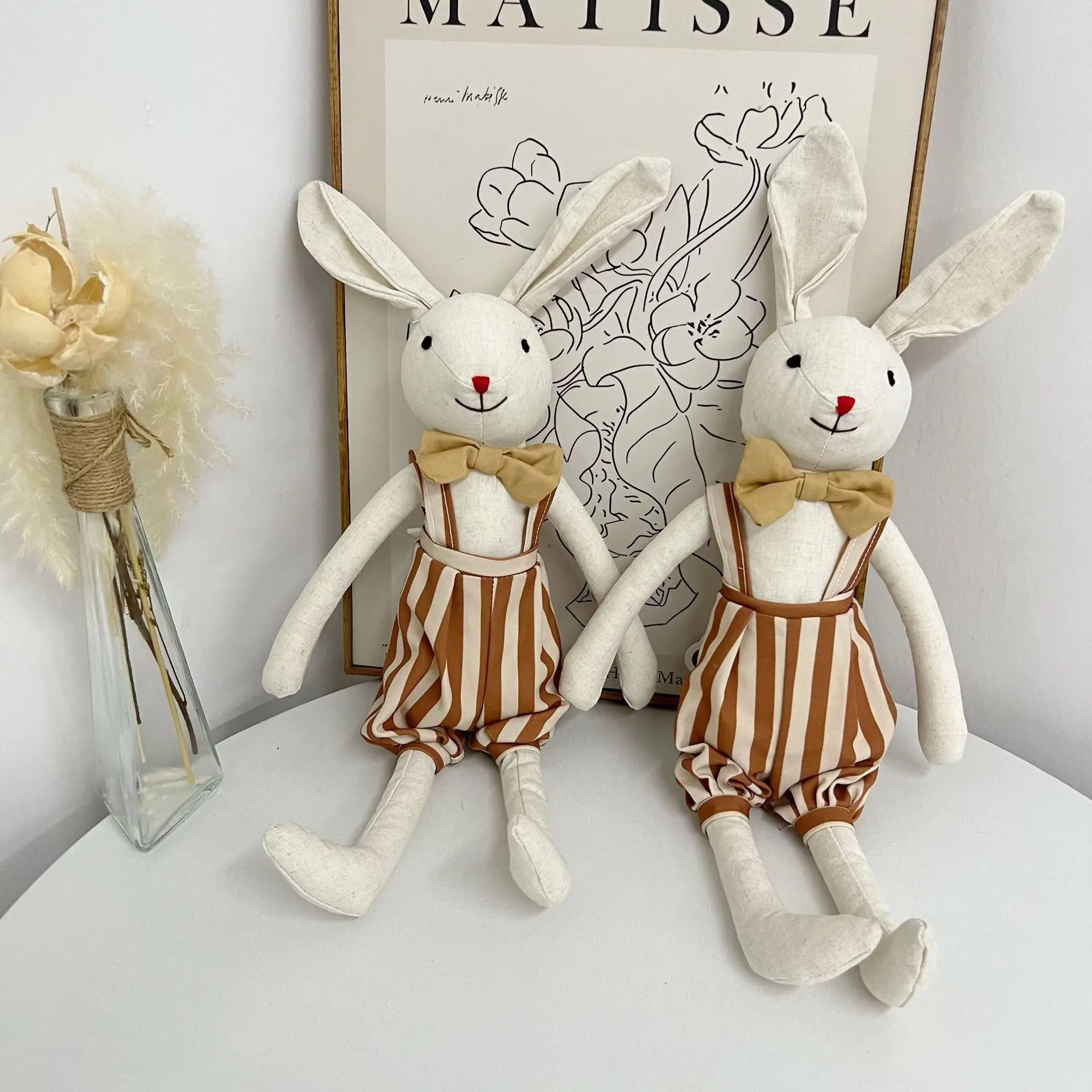 Cute Baby Soothing Bunny Rabbit Plush Toy Sleeping Doll Stuffed Animal Kids Beautiful Birthday Gift