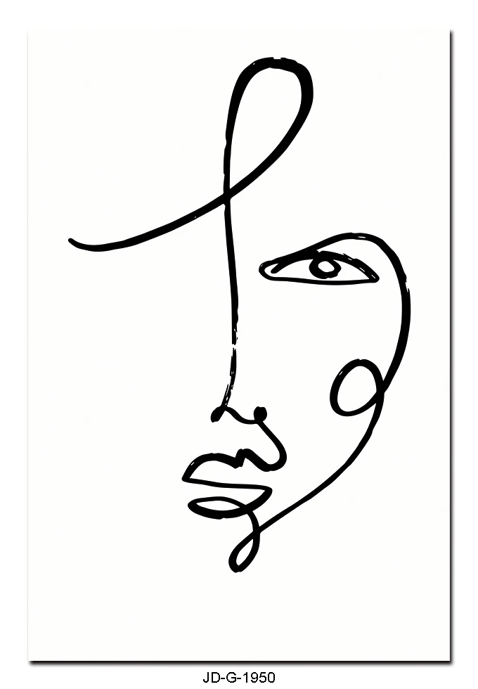 Оригинальный постер в скандинавском стиле для домашнего декора гостиной простой абстрактный портрет современная картина Художественная печать на холсте настенная живопись