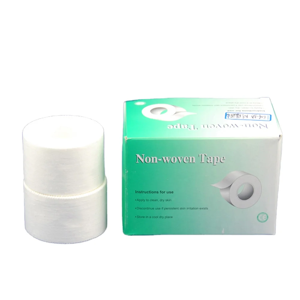CE certificate Surgical Non Woven Adhesive Medical Dressing Tape/ Fixation roll/white non-woven fixing roll