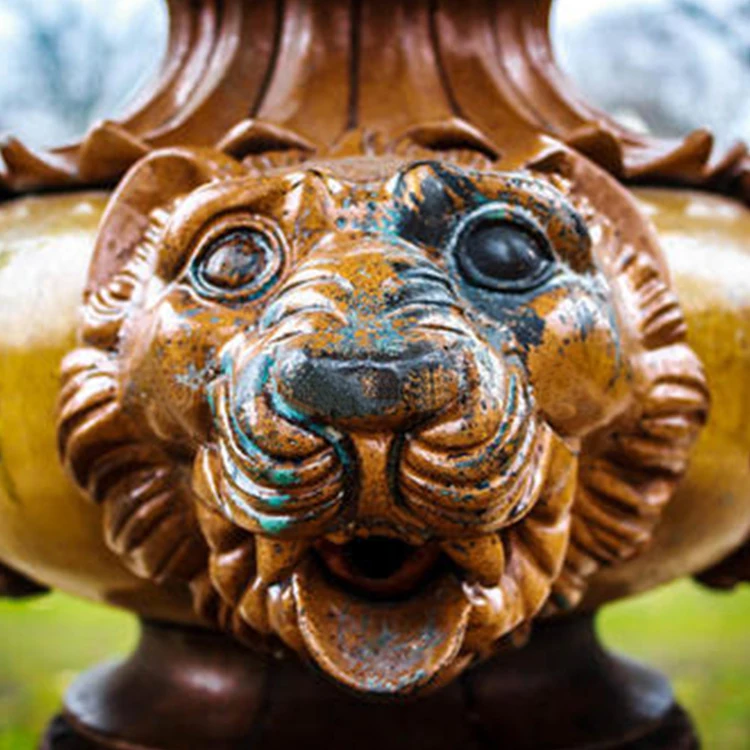 FREE DESIGN Outdoor Metal Sculpture Dragon Frog Water Fountain