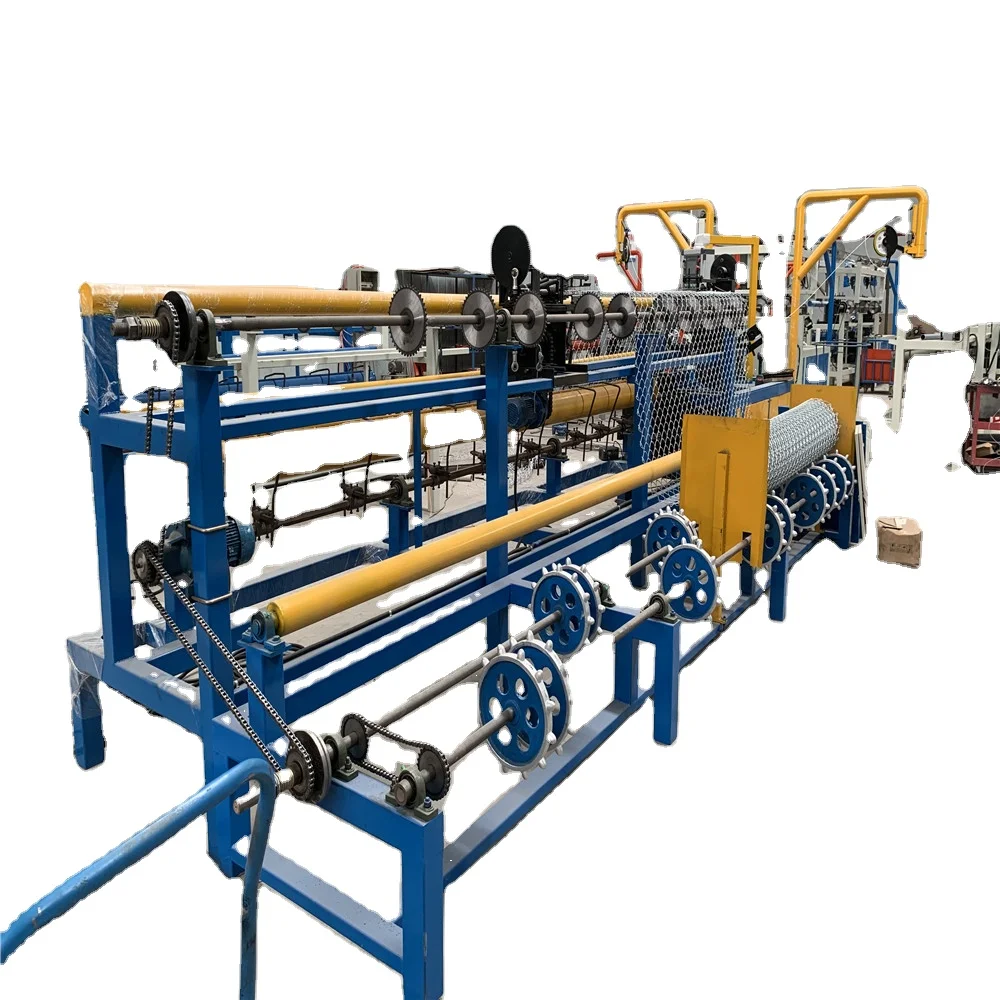 Galvanized wire automatic chain link fence weaving machine cyclone wire mesh making machine