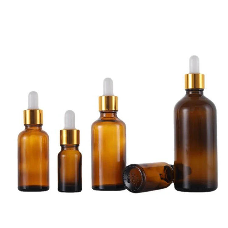 5/10/15/20/30/50/100ml Amber Essential Oil Glass Dropper Bottle