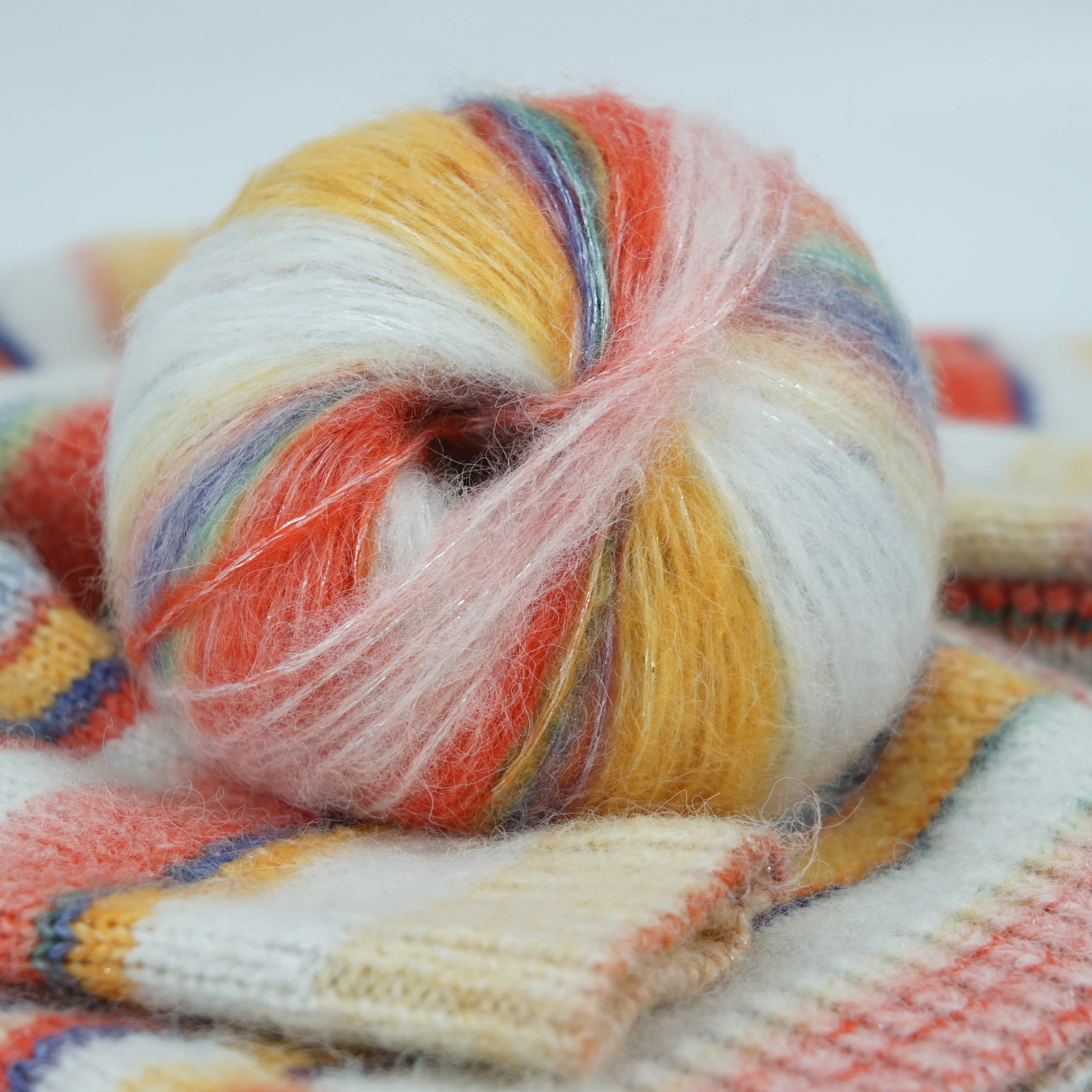 Mixed Colour crochet Yarns Recycled Blended yarn 5% Polyester 50% Metallic 30% Acrylic 10% Nylon 5% Wool hand knitting for bags