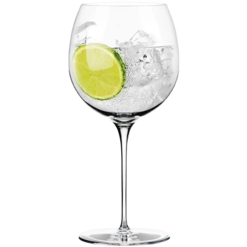 Customized clear Hand-blown Stem Water Cup Balloon Red Wine Glass Big Belly Cocktail Glass Gin Tonic Glass
