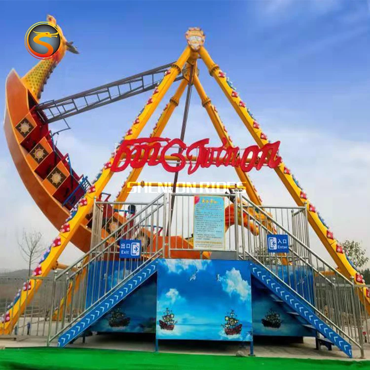 
Kids Mechanical Rides Outdoor Playground Plastic Swinging Amusement Equipment Pirate Ship 