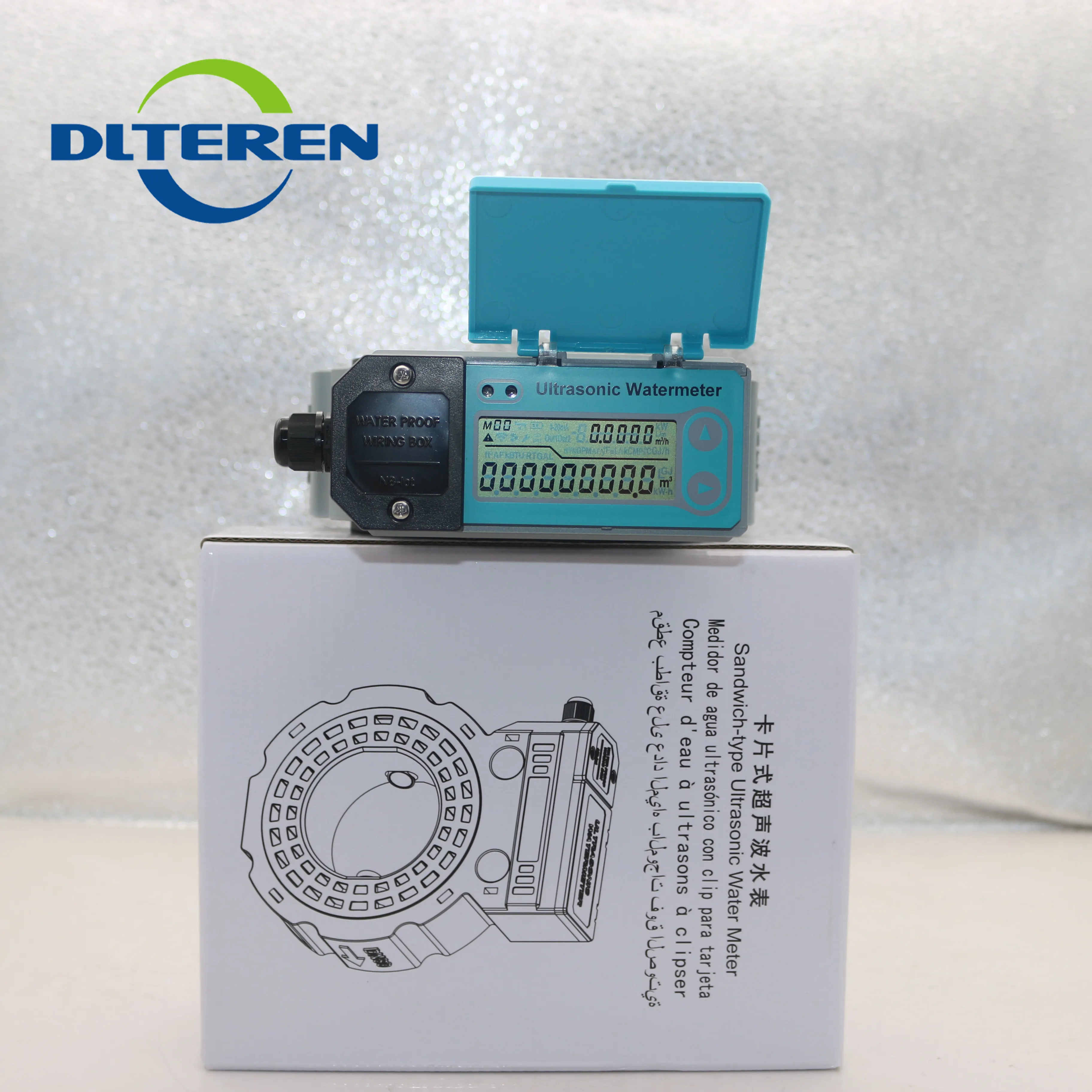 DN50-150 RS485 Ultrasonic Flow Meter Card Type with Modbus Sandwich Clamp-on/External External Application Measurement