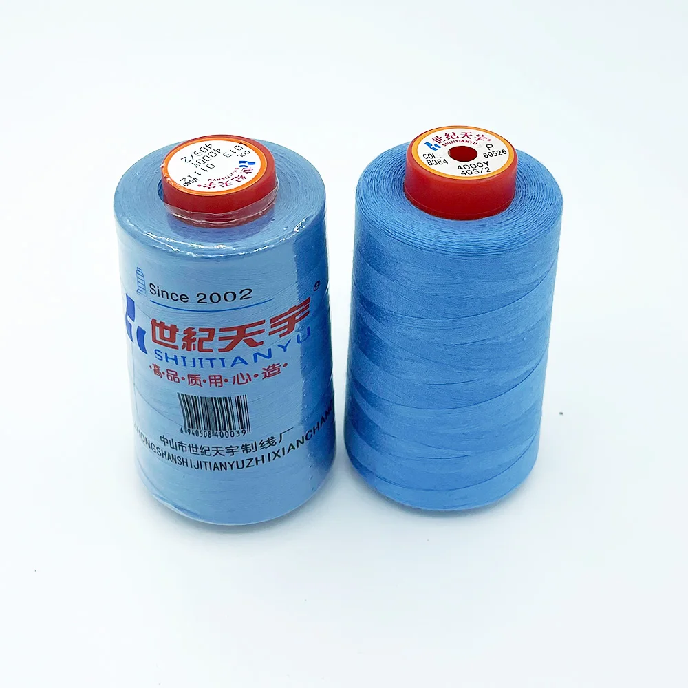 Dyed Colors 100% Polyester Spun Thread For Garments 40S/2 5000Y/Cone