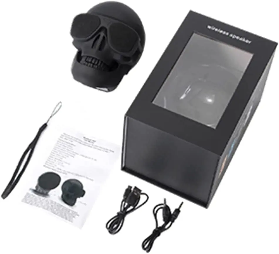 TIANHUA US MINI Portable Wireless Skull Head Bluetooths Speakers Home Amplifier Power Amplifier Perfect Sound Built-in BT