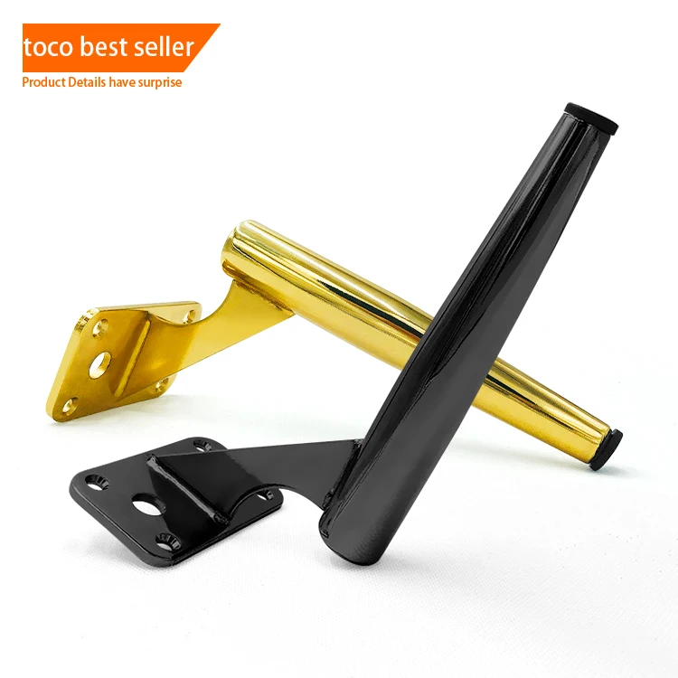 Sofa Triangle Furniture Legs Wholesale Modern Furniture Cone Aluminum Foot Black Golden