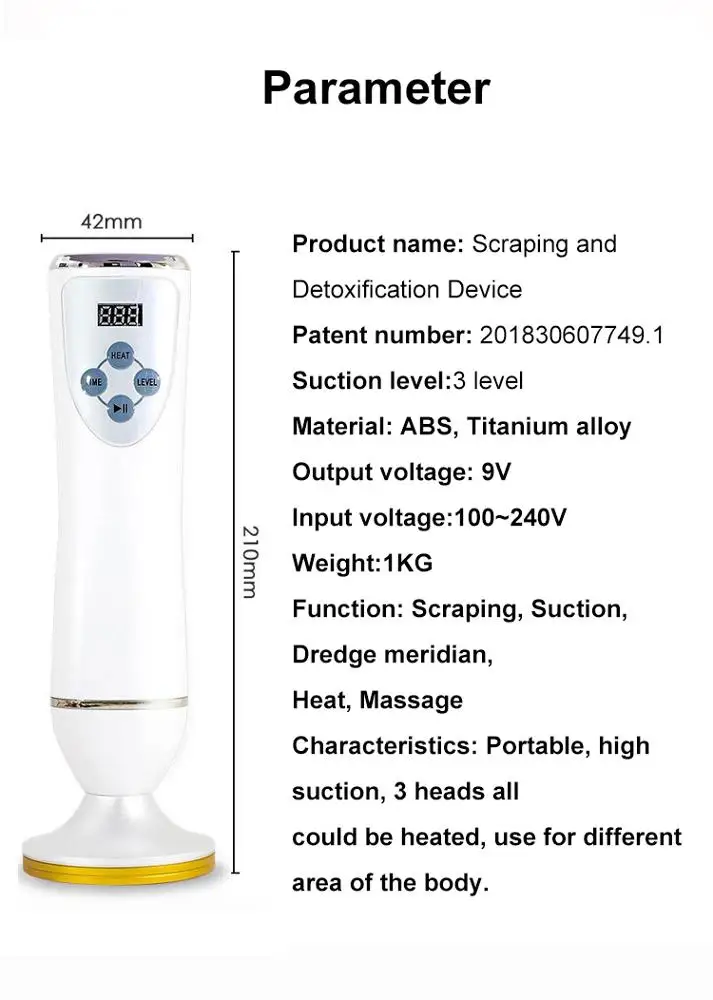 
Electric Scraping Massager Scraper Therapy Wave Pressure Body Relaxation Meridian Stimulate Acupoints Vacuum Copping Guasha Tool 