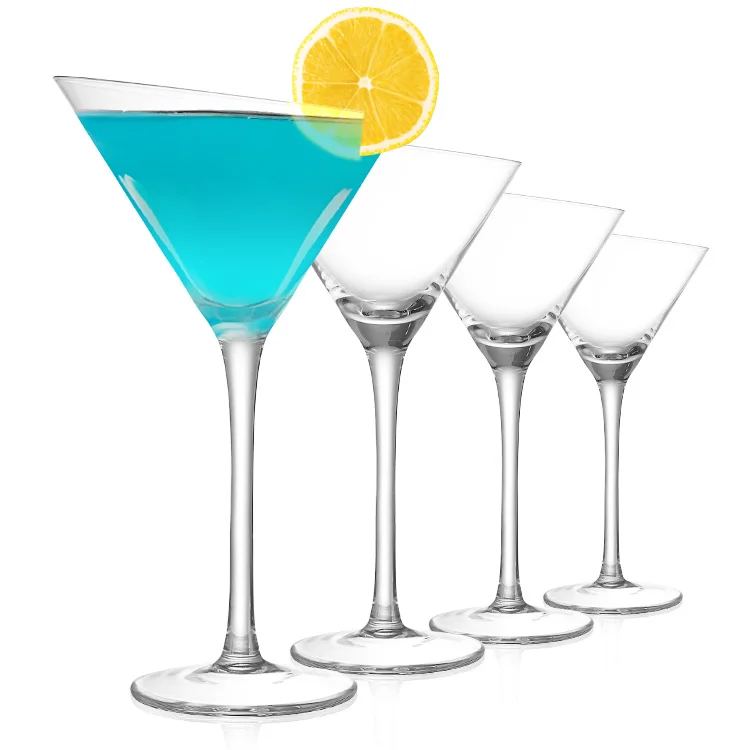 crystal brandy glass Coupe margarita glasses 180ml 6oz  Hand-Blown Crystal Martini Glass Unique Art Deco Cocktail Glasses