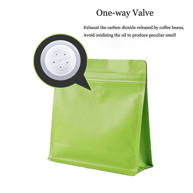 Free Sample Resealable 1kg 500g 250g Matt Flat Bottom Black Plastic Aluminum Foil Pack Coffee Bag With Valve And Zipper