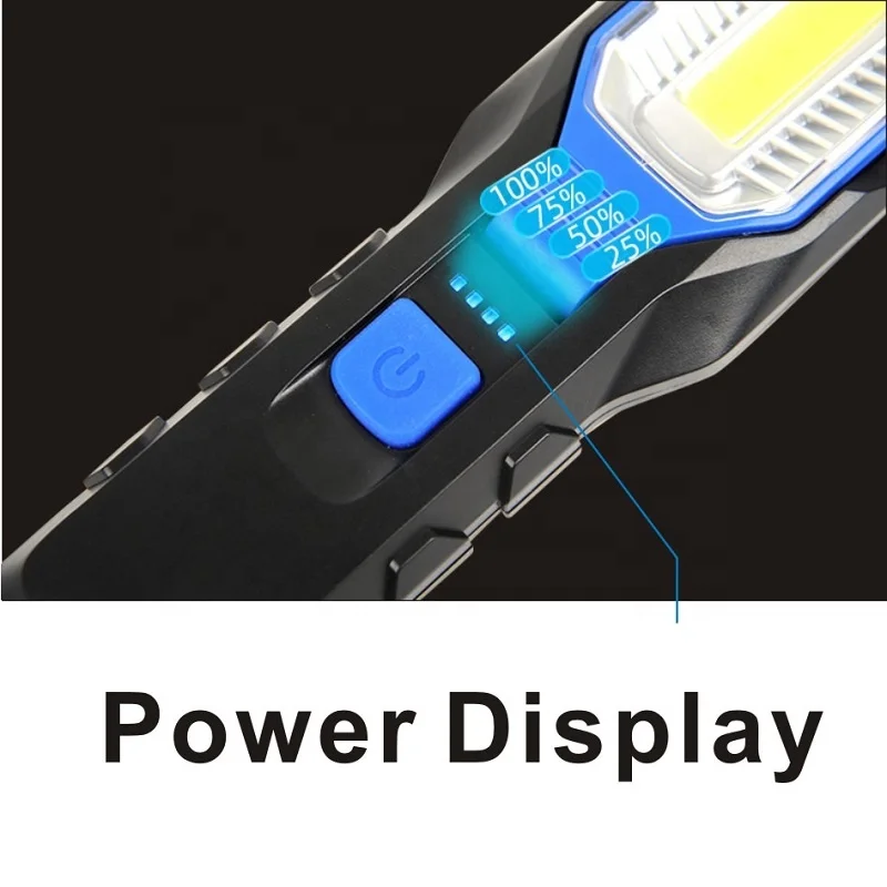 Outdoor using car repairing USB rechargeable Portable COB led work light with Magnetic