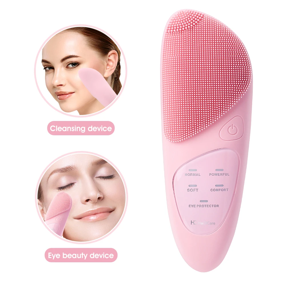 Rechargeable Mini Sonic Electric Soft Face Wash Cleanser Face Cleansing Brushes Silicone Face Brush Facial Brush
