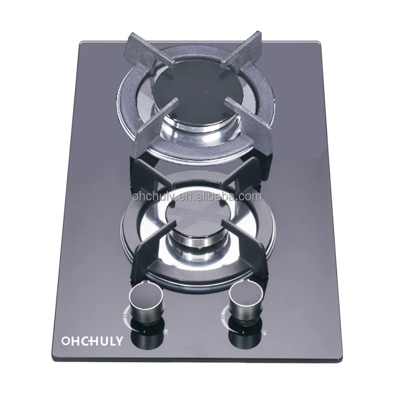 Table Top Household 2 Burner Cooktop Built-in glass top Cooker Flame Gas Stove